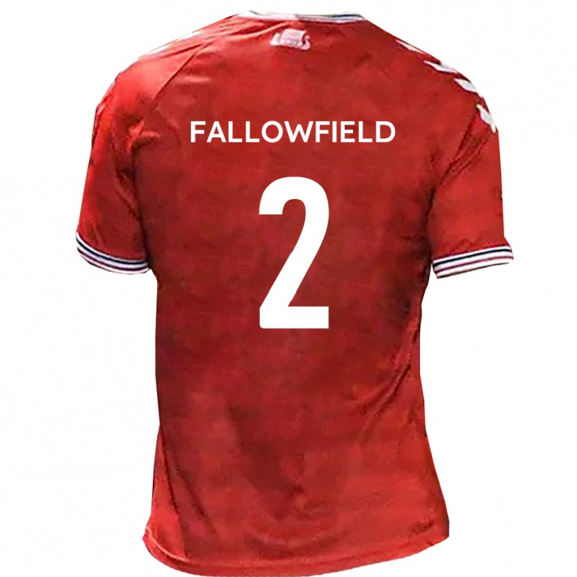 Danxen Män Ryan Fallowfield #2 Röd Vit Hemmatröja Matchtröjor 2025/26 Tröjor T-Tröja