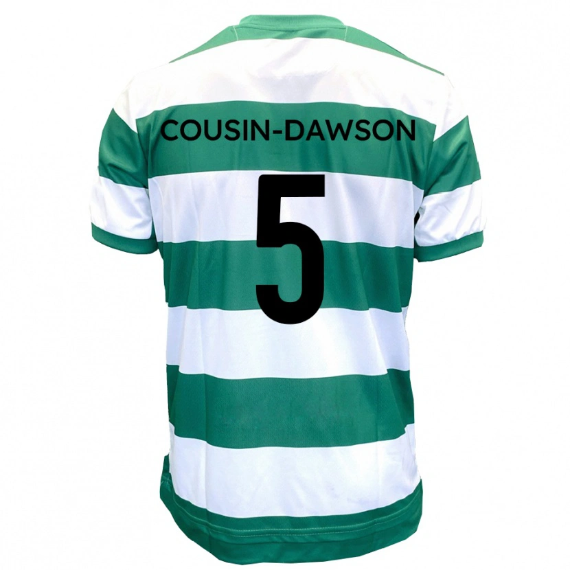 Danxen Män Finn Cousin-Dawson #5 Grön Vit Hemmatröja Matchtröjor 2025/26 Tröjor T-Tröja