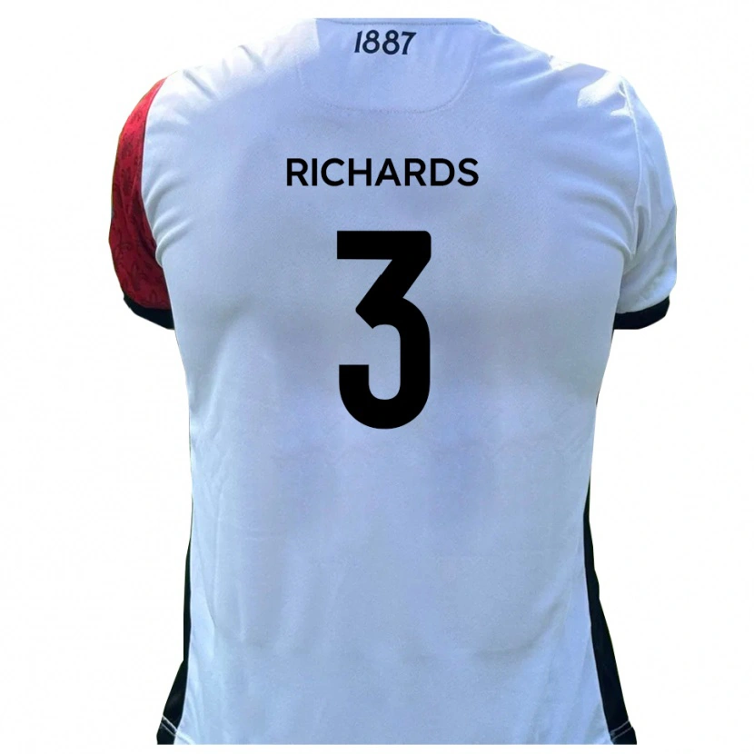 Danxen Män Caleb Richards #3 Röd Vit Hemmatröja Matchtröjor 2025/26 Tröjor T-Tröja