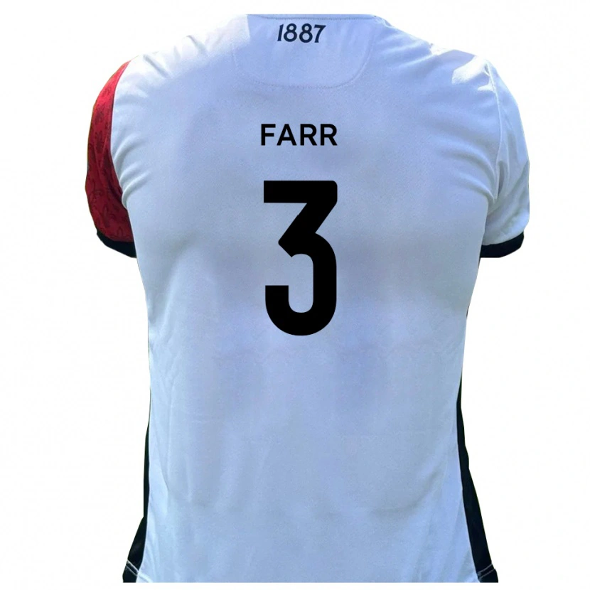Danxen Män Jacob Farr #3 Röd Vit Hemmatröja Matchtröjor 2025/26 Tröjor T-Tröja