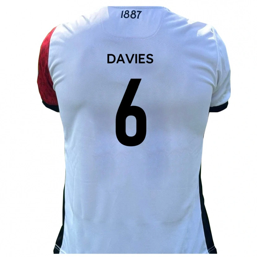 Danxen Män Dillan Davies #6 Röd Vit Hemmatröja Matchtröjor 2025/26 Tröjor T-Tröja