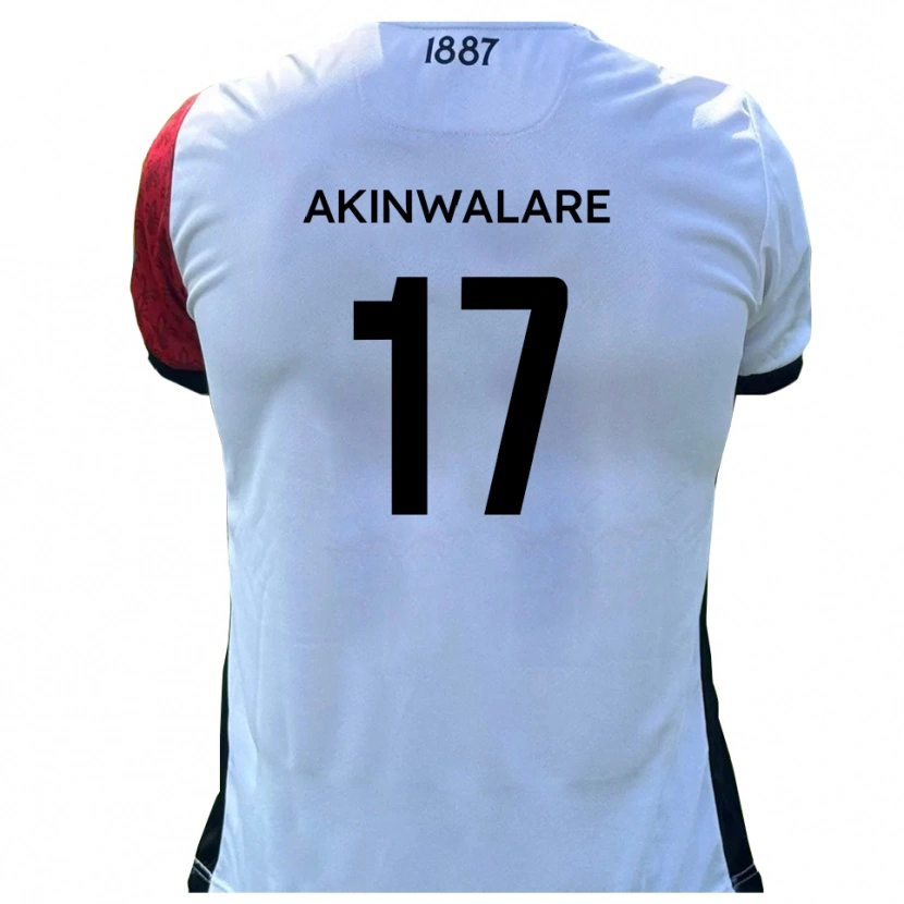 Danxen Män Seyi Akinwalare #17 Röd Vit Hemmatröja Matchtröjor 2025/26 Tröjor T-Tröja