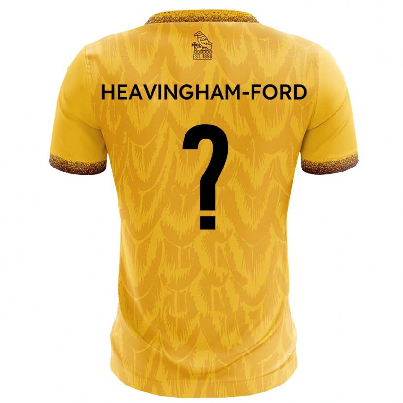 Danxen Män Maddie Heavingham-Ford #0 Gult Brunt Hemmatröja Matchtröjor 2025/26 Tröjor T-Tröja