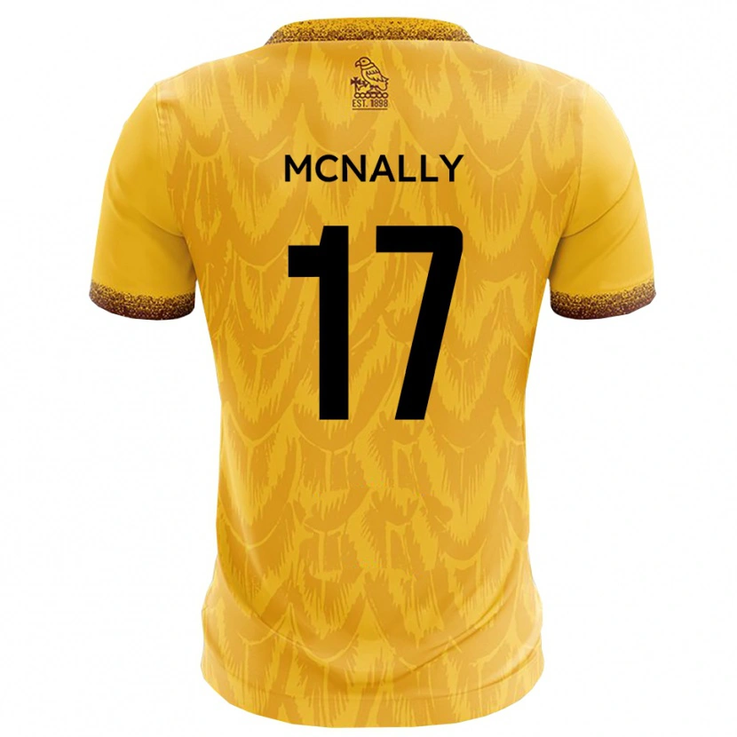 Danxen Män Jordan Mcnally #17 Gult Brunt Hemmatröja Matchtröjor 2025/26 Tröjor T-Tröja