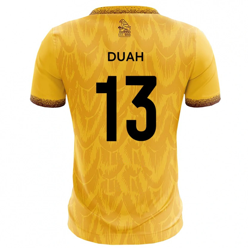 Danxen Män Enos Duah #13 Gult Brunt Hemmatröja Matchtröjor 2025/26 Tröjor T-Tröja