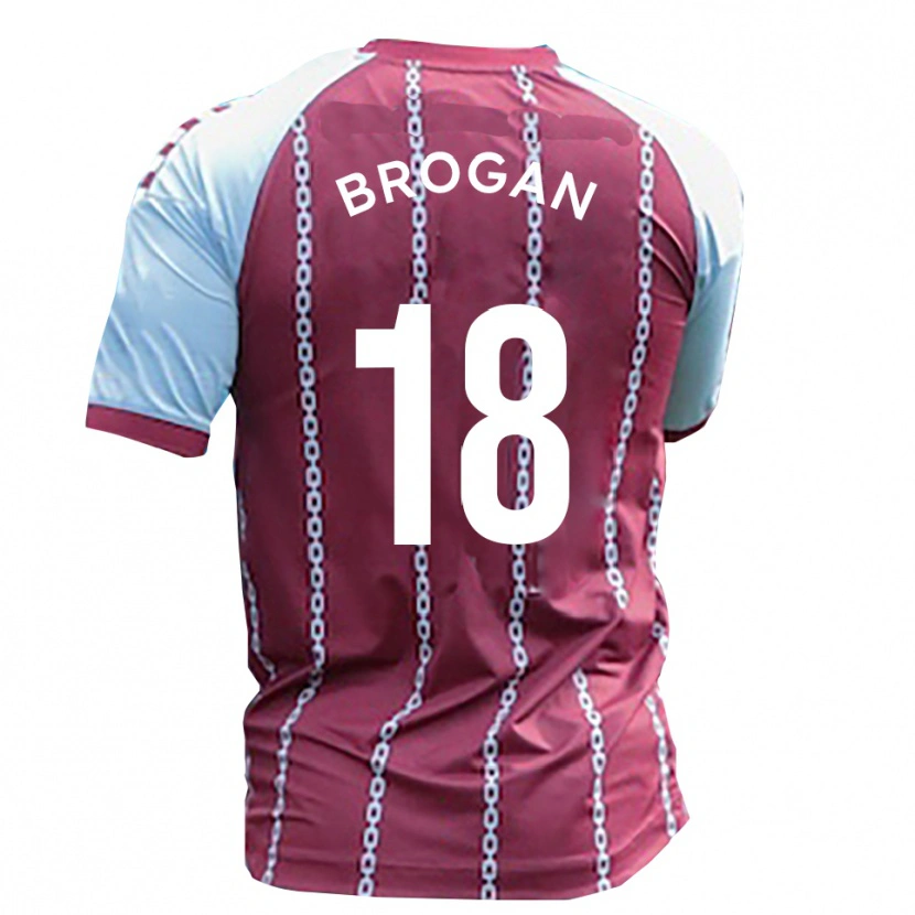 Danxen Män Max Brogan #18 Himmelsblå Rost Röd Hemmatröja Matchtröjor 2025/26 Tröjor T-Tröja