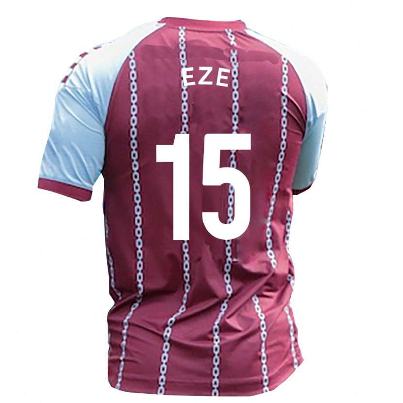 Danxen Män Dubem Eze #15 Himmelsblå Rost Röd Hemmatröja Matchtröjor 2025/26 Tröjor T-Tröja