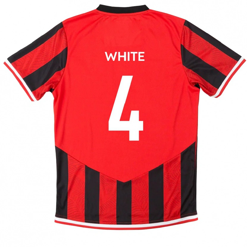 Danxen Män Tom White #4 Röd Svart Hemmatröja Matchtröjor 2025/26 Tröjor T-Tröja
