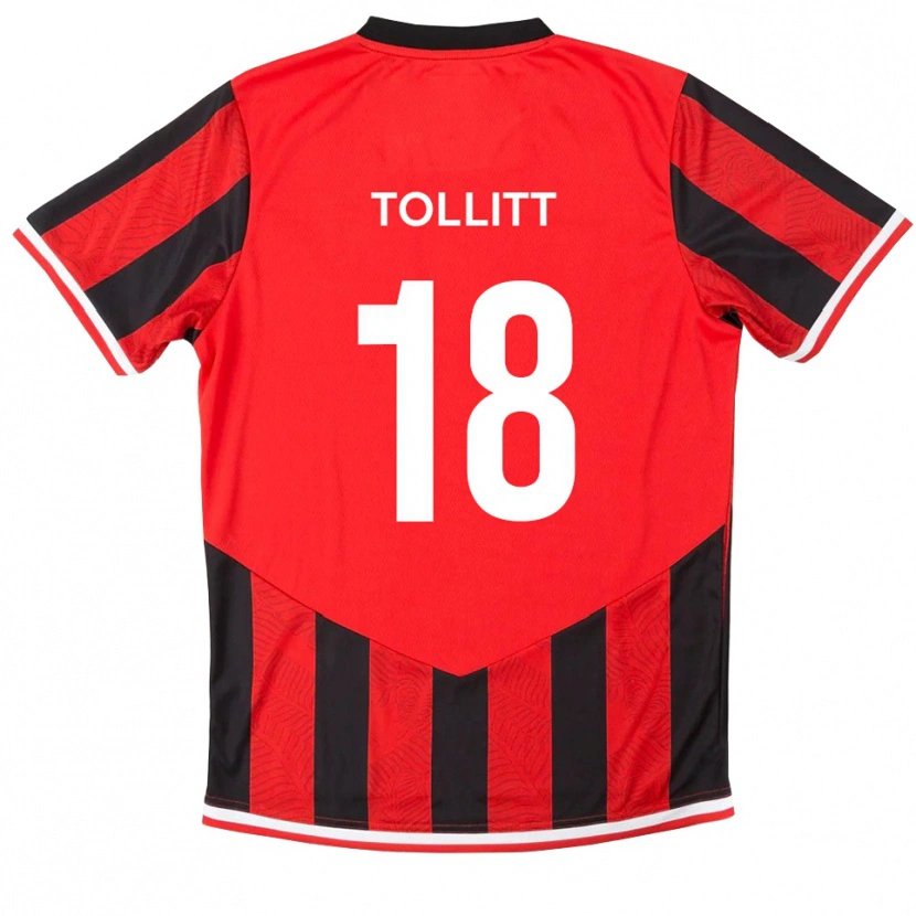 Danxen Män Ben Tollitt #18 Röd Svart Hemmatröja Matchtröjor 2025/26 Tröjor T-Tröja