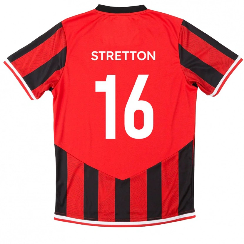 Danxen Män Jack Stretton #16 Röd Svart Hemmatröja Matchtröjor 2025/26 Tröjor T-Tröja