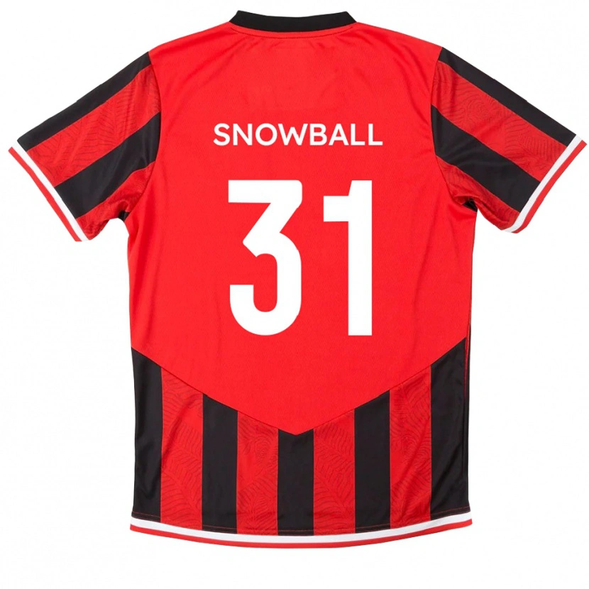 Danxen Män Nathan Snowball #31 Röd Svart Hemmatröja Matchtröjor 2025/26 Tröjor T-Tröja