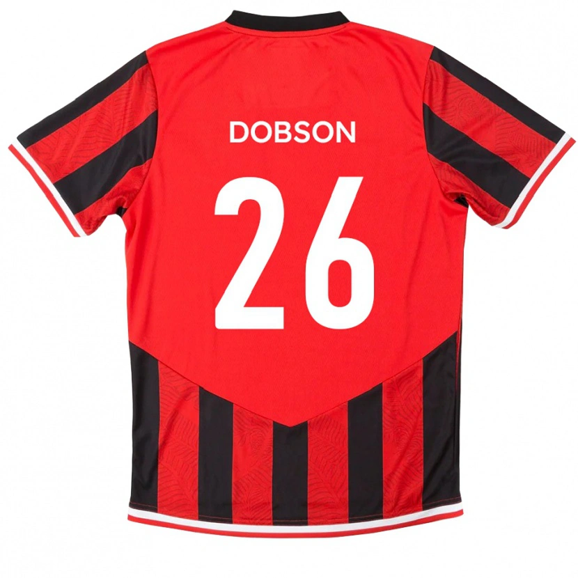 Danxen Män Lennon Dobson #26 Röd Svart Hemmatröja Matchtröjor 2025/26 Tröjor T-Tröja