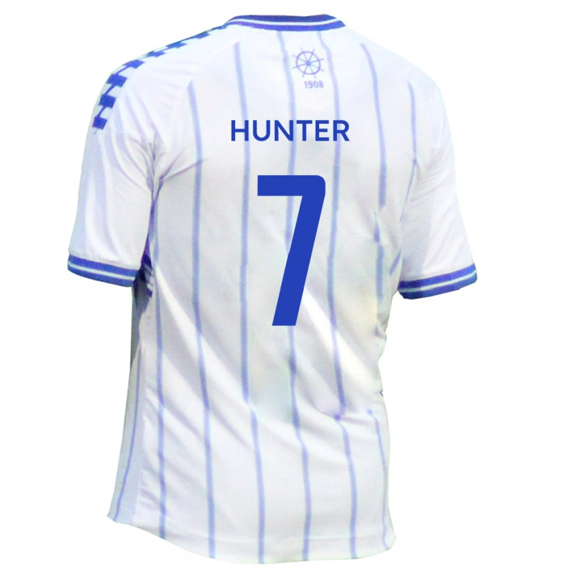 Danxen Män Jack Hunter #7 Vit Blå Hemmatröja Matchtröjor 2025/26 Tröjor T-Tröja