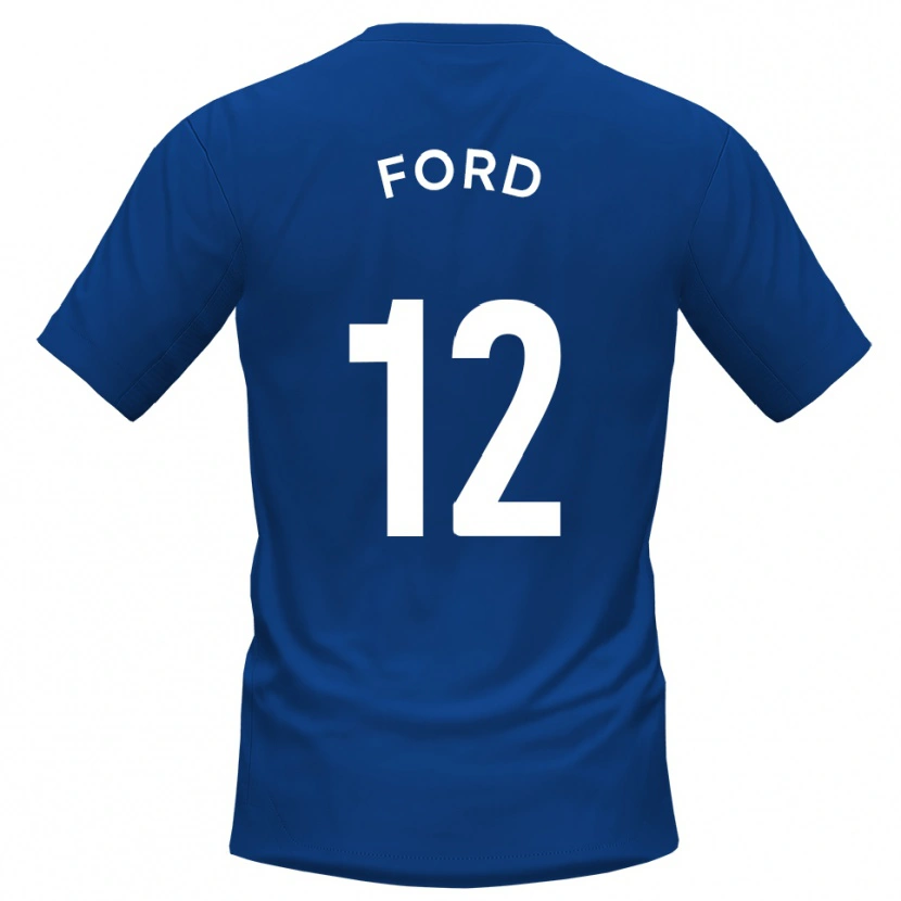 Danxen Män Nathaniel Ford #12 Blå Vit Hemmatröja Matchtröjor 2025/26 Tröjor T-Tröja