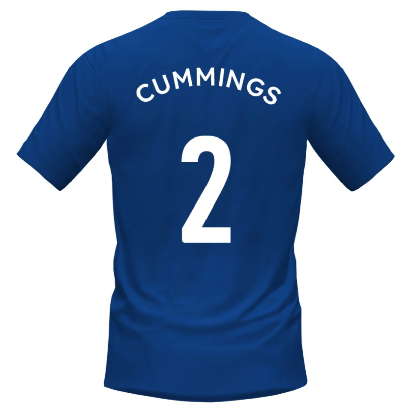 Danxen Män Jo Cummings #2 Blå Vit Hemmatröja Matchtröjor 2025/26 Tröjor T-Tröja