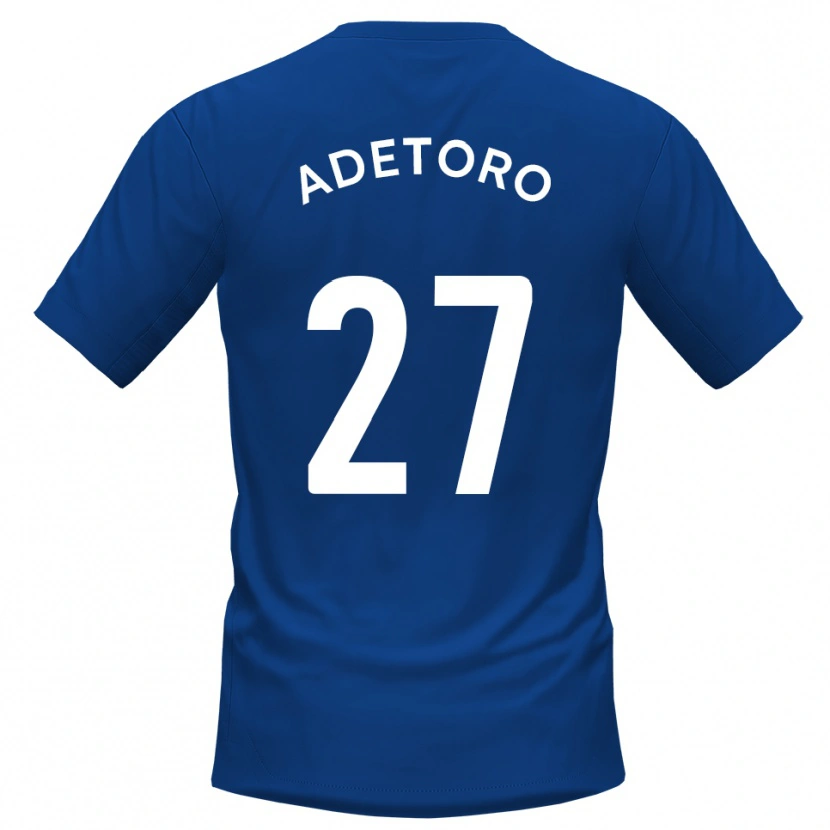 Danxen Män Adam Alimi-Adetoro #27 Blå Vit Hemmatröja Matchtröjor 2025/26 Tröjor T-Tröja