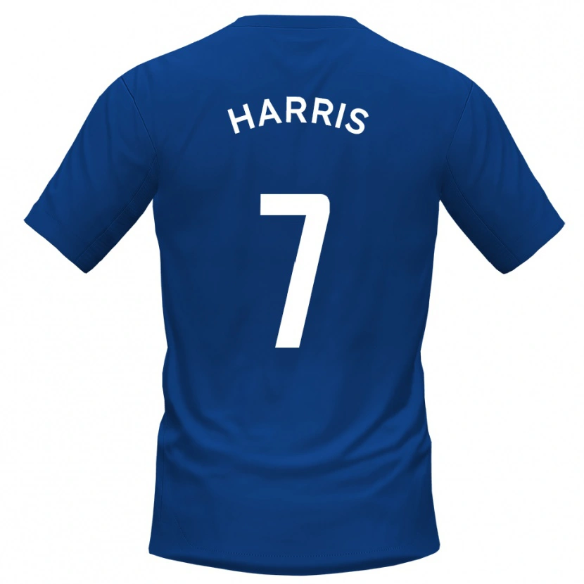 Danxen Män Will Harris #7 Blå Vit Hemmatröja Matchtröjor 2025/26 Tröjor T-Tröja