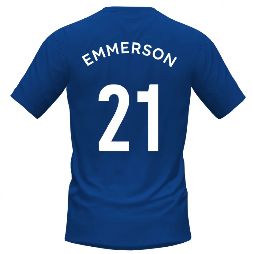Danxen Män Zak Emmerson #21 Blå Vit Hemmatröja Matchtröjor 2025/26 Tröjor T-Tröja