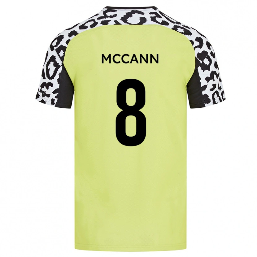 Danxen Män Charlie Mccann #8 Fluorescerande Gul Hemmatröja Matchtröjor 2025/26 Tröjor T-Tröja