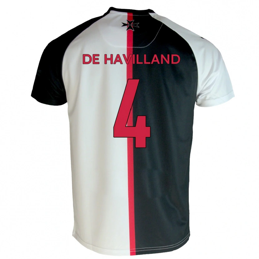 Danxen Män Will De Havilland #4 Vit Svart Hemmatröja Matchtröjor 2025/26 Tröjor T-Tröja