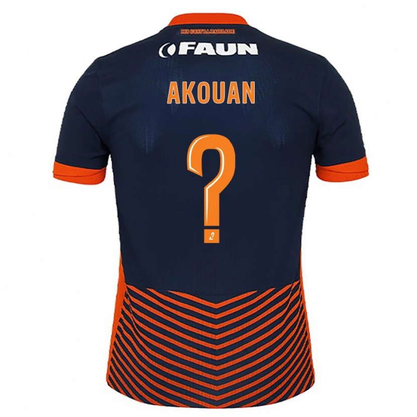Danxen Män Pharelle-Wilson Akouan #0 Midnattsblå Orange Hemmatröja Matchtröjor 2025/26 Tröjor T-Tröja