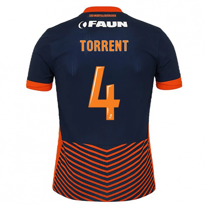 Danxen Män Marion Torrent #4 Midnattsblå Orange Hemmatröja Matchtröjor 2025/26 Tröjor T-Tröja