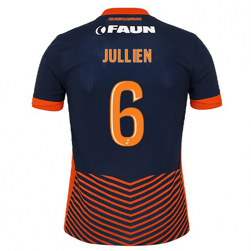 Danxen Män Christopher Jullien #6 Midnattsblå Orange Hemmatröja Matchtröjor 2025/26 Tröjor T-Tröja