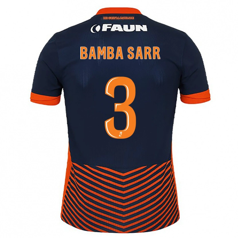 Danxen Män Mamadou Bamba Sarr #3 Midnattsblå Orange Hemmatröja Matchtröjor 2025/26 Tröjor T-Tröja