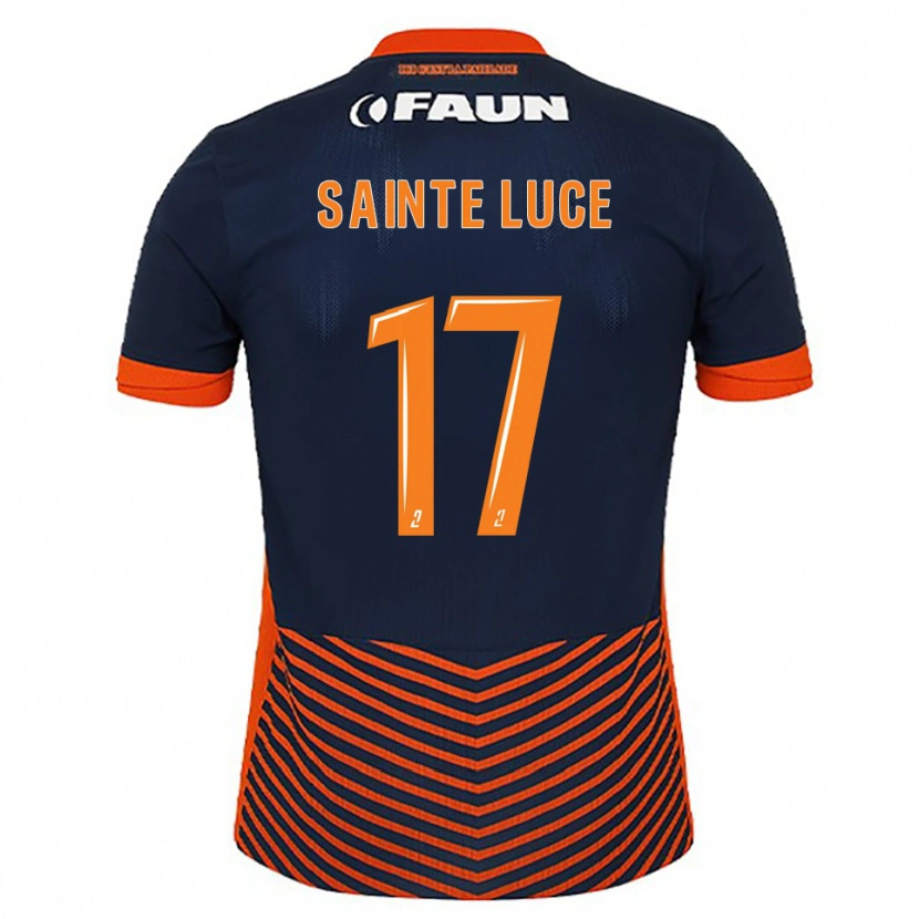 Danxen Män Théo Sainte-Luce #17 Midnattsblå Orange Hemmatröja Matchtröjor 2025/26 Tröjor T-Tröja