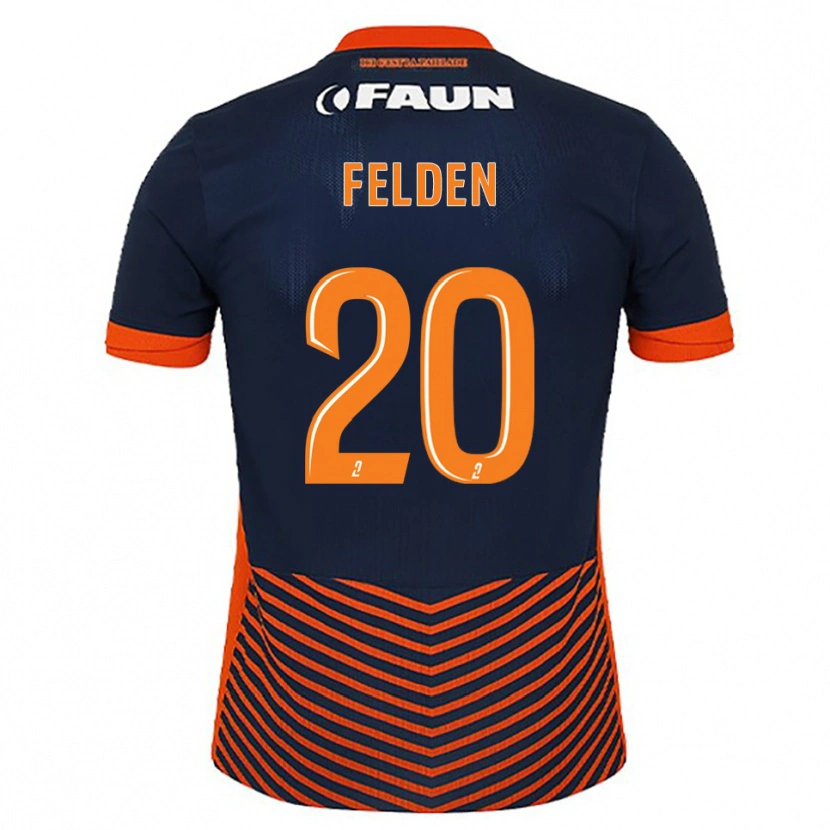 Danxen Män Agathe Felden #20 Midnattsblå Orange Hemmatröja Matchtröjor 2025/26 Tröjor T-Tröja