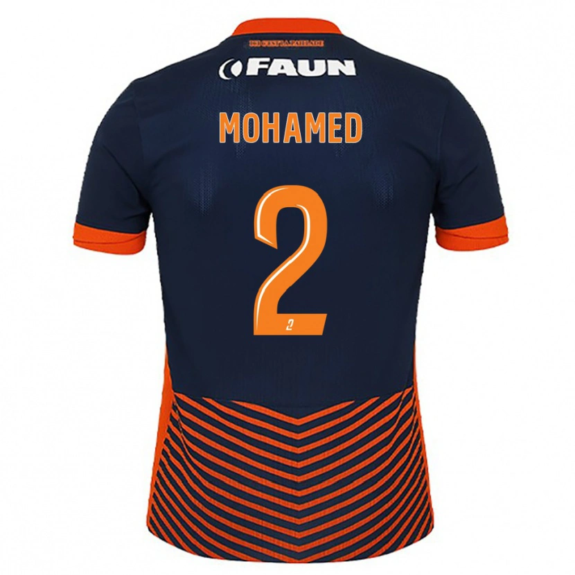 Danxen Män Isyak Mohamed #2 Midnattsblå Orange Hemmatröja Matchtröjor 2025/26 Tröjor T-Tröja