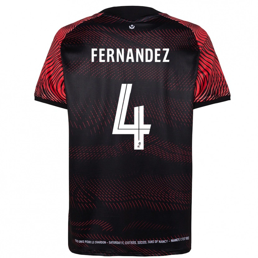 Danxen Män Nehemiah Fernandez #4 Vit Röd Hemmatröja Matchtröjor 2025/26 Tröjor T-Tröja