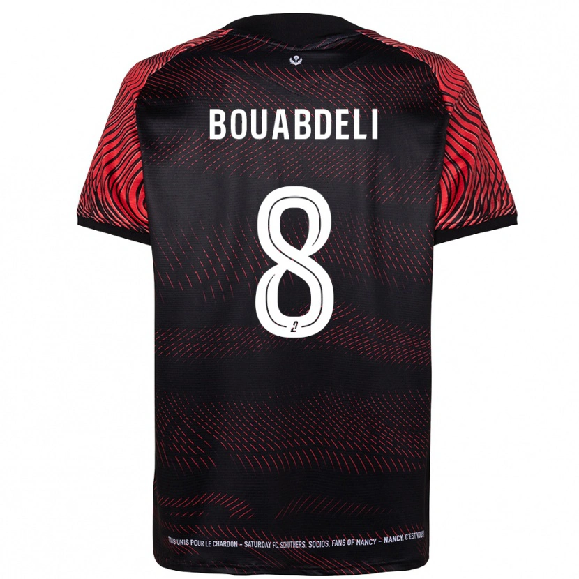 Danxen Män Walid Bouabdeli #8 Vit Röd Hemmatröja Matchtröjor 2025/26 Tröjor T-Tröja