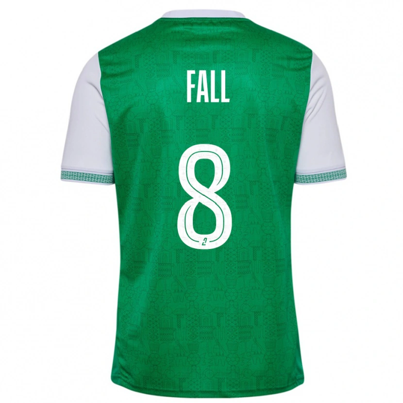 Danxen Män Cheikh Fall #8 Grön Vit Hemmatröja Matchtröjor 2025/26 Tröjor T-Tröja