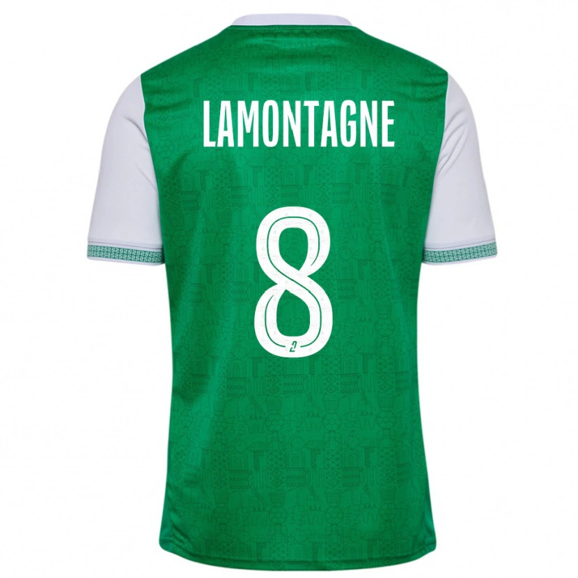 Danxen Män Alexandria Lamontagne #8 Grön Vit Hemmatröja Matchtröjor 2025/26 Tröjor T-Tröja
