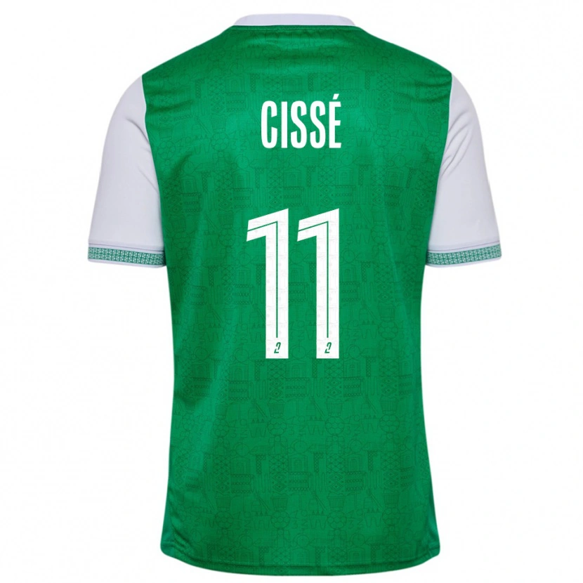 Danxen Män Karim Cissé #11 Grön Vit Hemmatröja Matchtröjor 2025/26 Tröjor T-Tröja