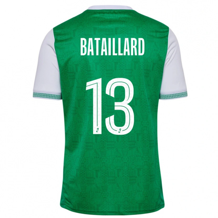 Danxen Män Faustine Bataillard #13 Grön Vit Hemmatröja Matchtröjor 2025/26 Tröjor T-Tröja