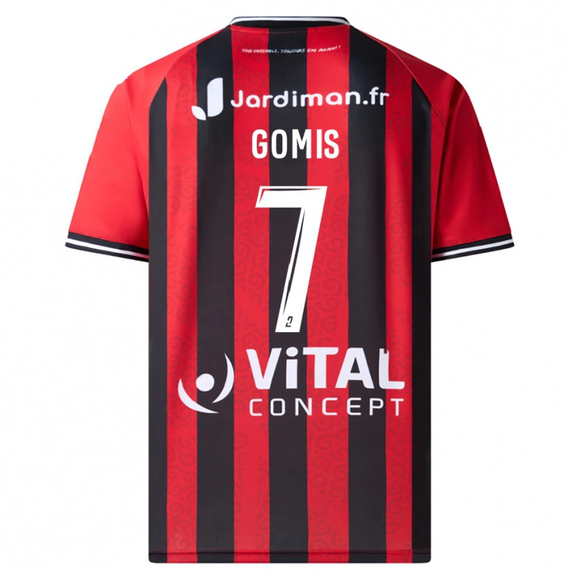 Danxen Män Donatien Gomis #7 Röd Svart Hemmatröja Matchtröjor 2025/26 Tröjor T-Tröja