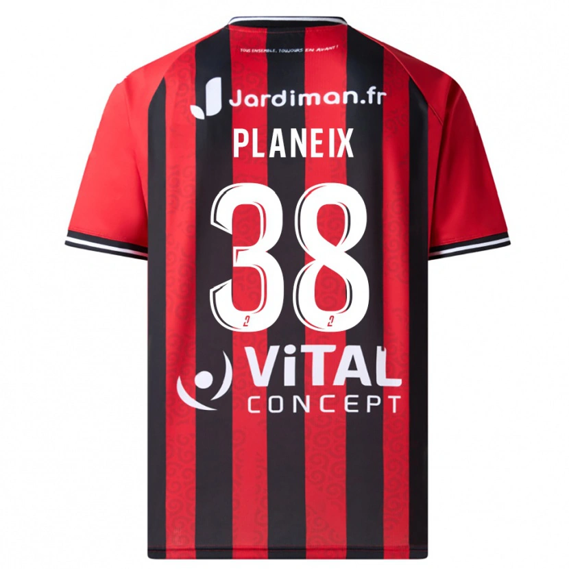 Danxen Män Idriss Planeix #38 Röd Svart Hemmatröja Matchtröjor 2025/26 Tröjor T-Tröja