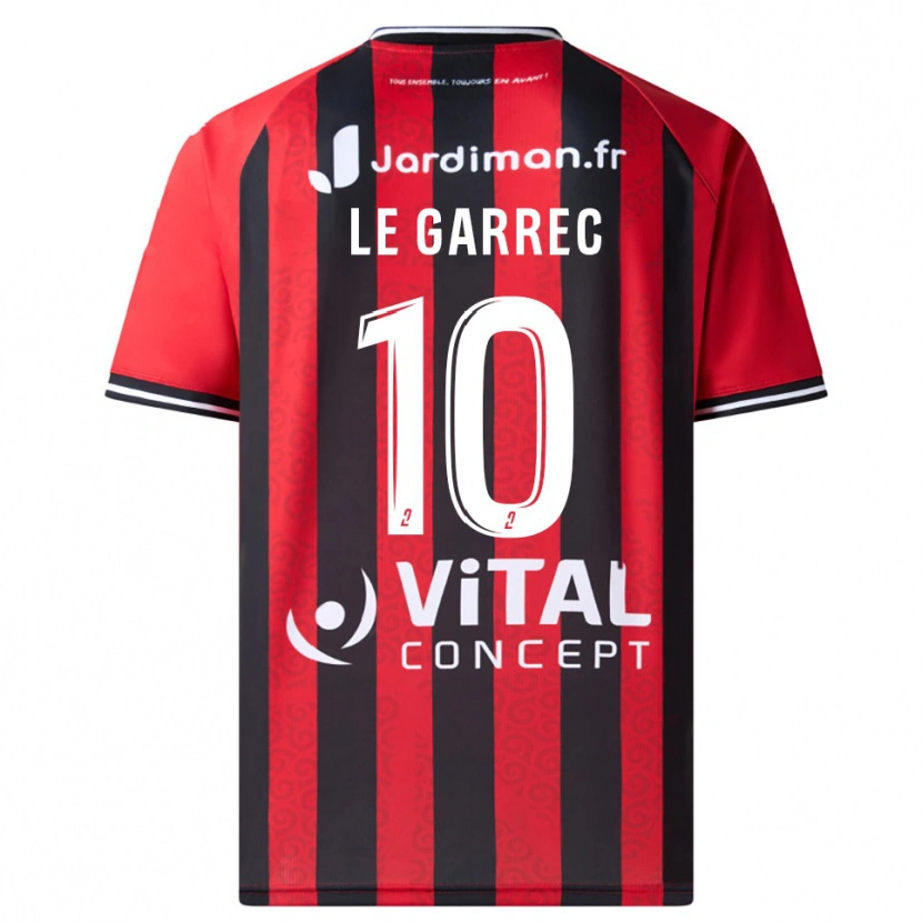 Danxen Män Léa Le Garrec #10 Röd Svart Hemmatröja Matchtröjor 2025/26 Tröjor T-Tröja