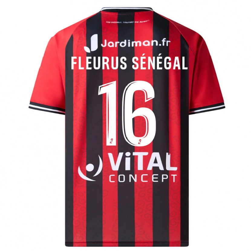 Danxen Män Paul Fleurus Sénégal #16 Röd Svart Hemmatröja Matchtröjor 2025/26 Tröjor T-Tröja