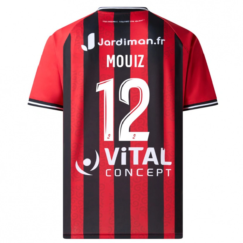 Danxen Män Rayan Mouiz #12 Röd Svart Hemmatröja Matchtröjor 2025/26 Tröjor T-Tröja