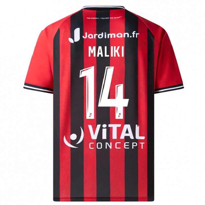 Danxen Män Abdou Maliki #14 Röd Svart Hemmatröja Matchtröjor 2025/26 Tröjor T-Tröja