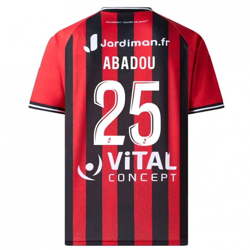 Danxen Män Lea Abadou #25 Röd Svart Hemmatröja Matchtröjor 2025/26 Tröjor T-Tröja