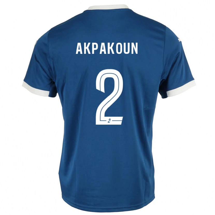 Danxen Män Tom Akpakoun #2 Blå Vit Hemmatröja Matchtröjor 2025/26 Tröjor T-Tröja