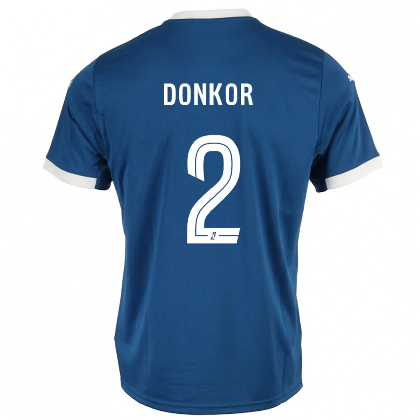 Danxen Män Noah Donkor #2 Blå Vit Hemmatröja Matchtröjor 2025/26 Tröjor T-Tröja