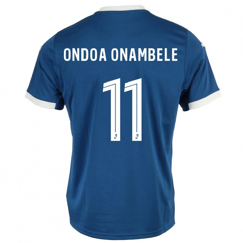 Danxen Män Fred Ondoa Onambele #11 Blå Vit Hemmatröja Matchtröjor 2025/26 Tröjor T-Tröja