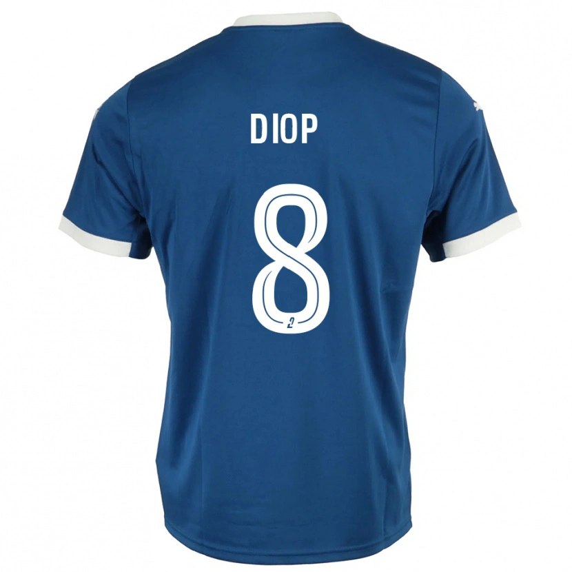 Danxen Män Mouhamed Diop #8 Blå Vit Hemmatröja Matchtröjor 2025/26 Tröjor T-Tröja