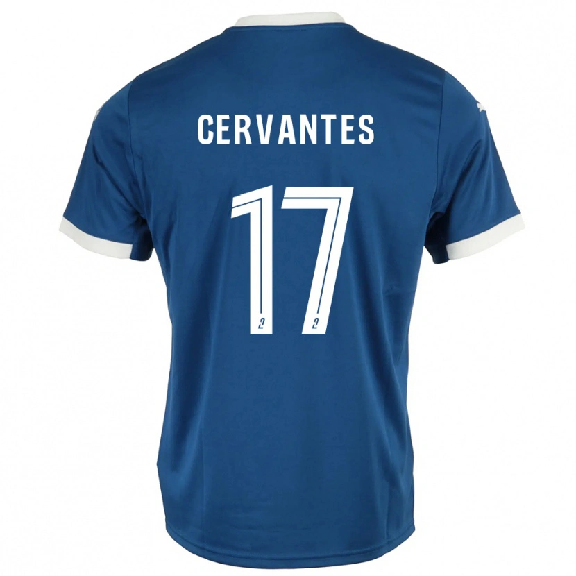 Danxen Män Noa Cervantes #17 Blå Vit Hemmatröja Matchtröjor 2025/26 Tröjor T-Tröja