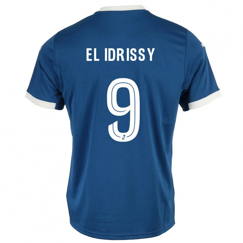 Danxen Män Mounaïm El Idrissy #9 Blå Vit Hemmatröja Matchtröjor 2025/26 Tröjor T-Tröja